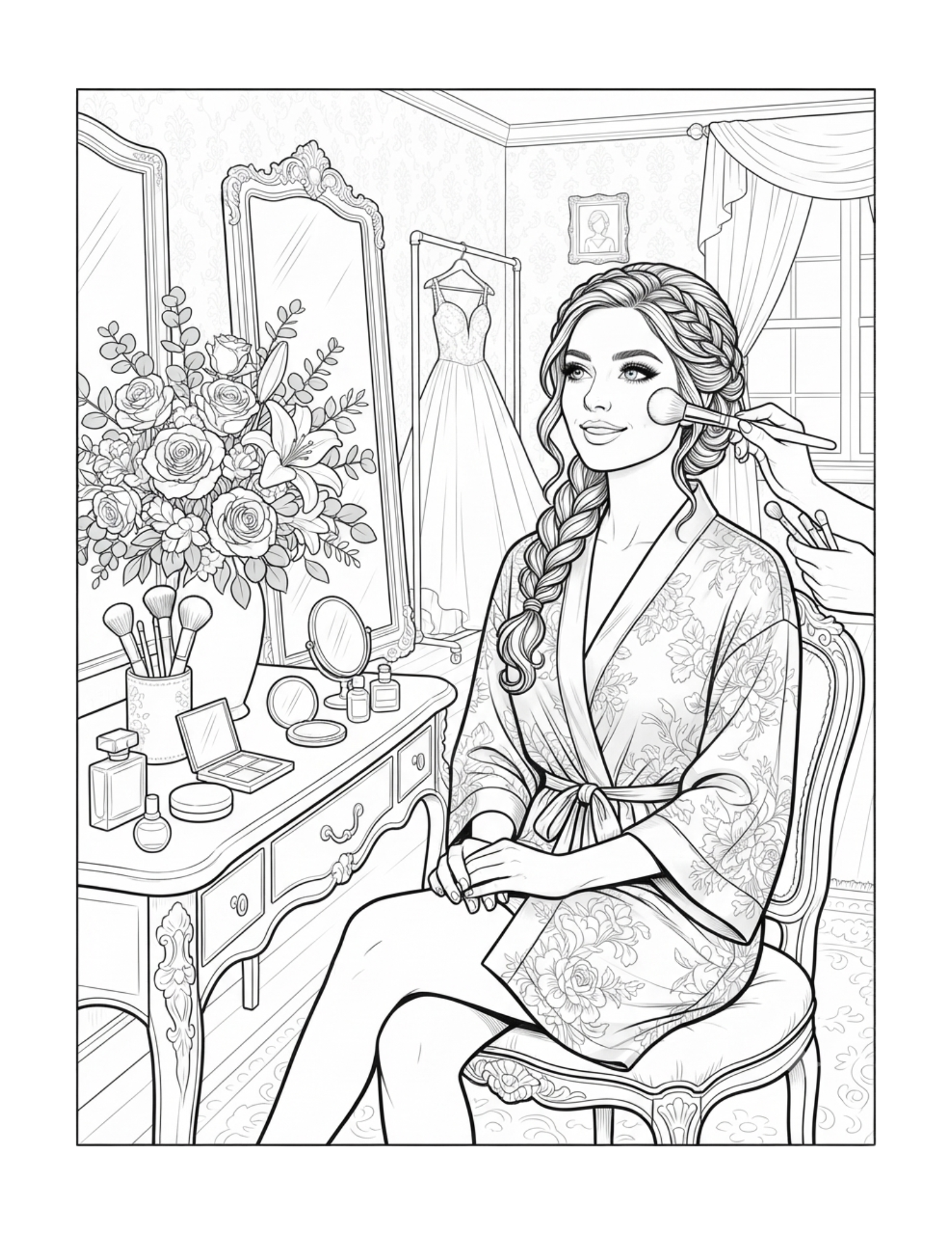 Interior page 2 from Get Ready With Me: A Glam Coloring Book